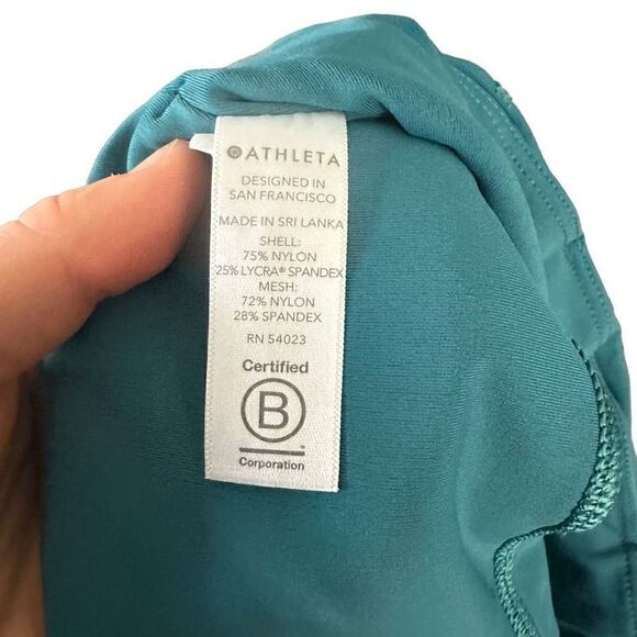 Athleta salutation cropped teal leggings size small - Picture 4 of 7